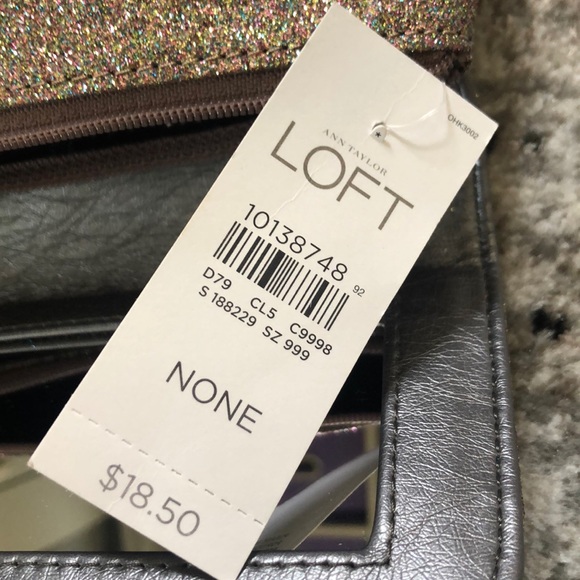 NWT Loft Glitter Clutch - Picture 4 of 5